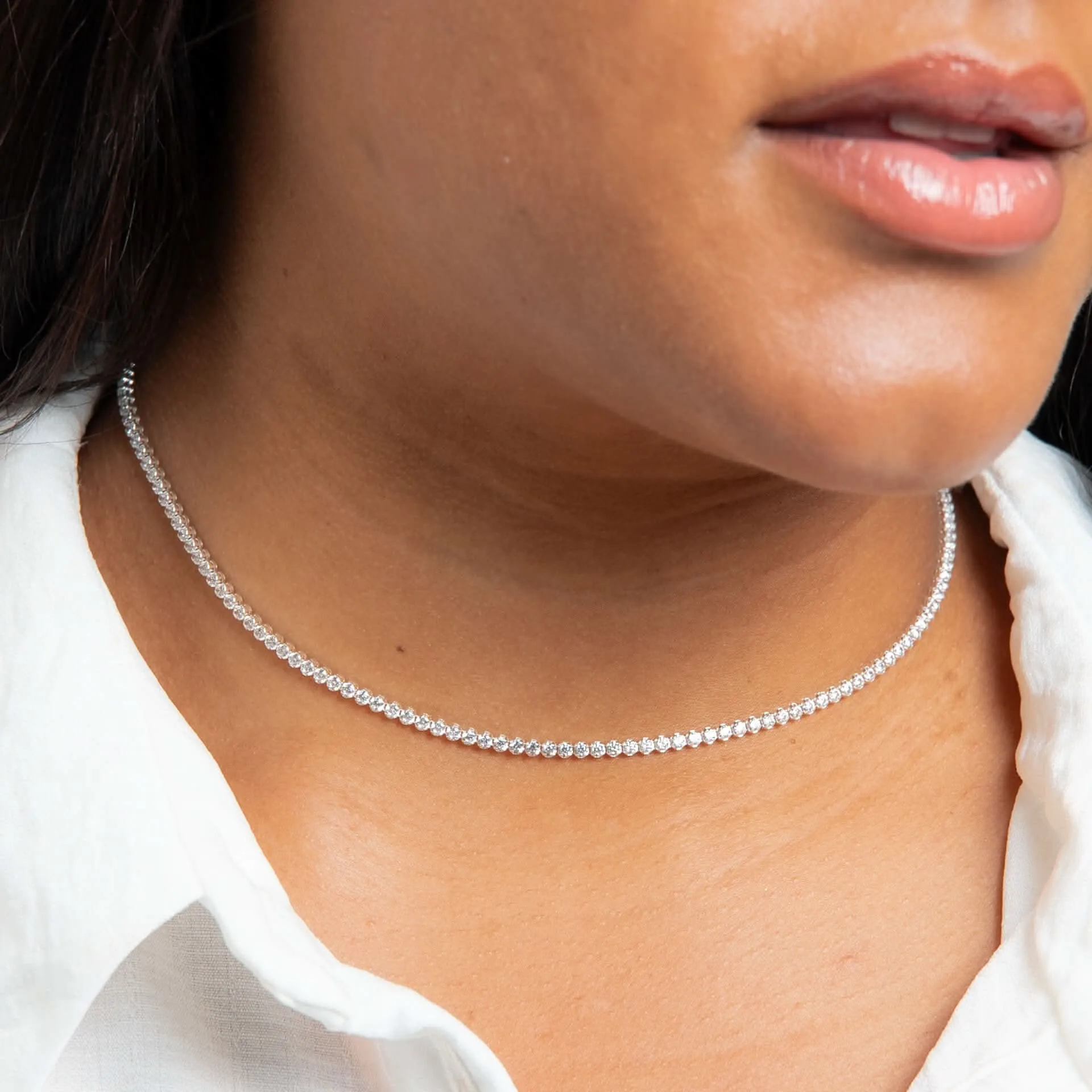 Beginnings Sterling Silver Cubic Zirconia White Necklace N4614C Beginnings Jewellery