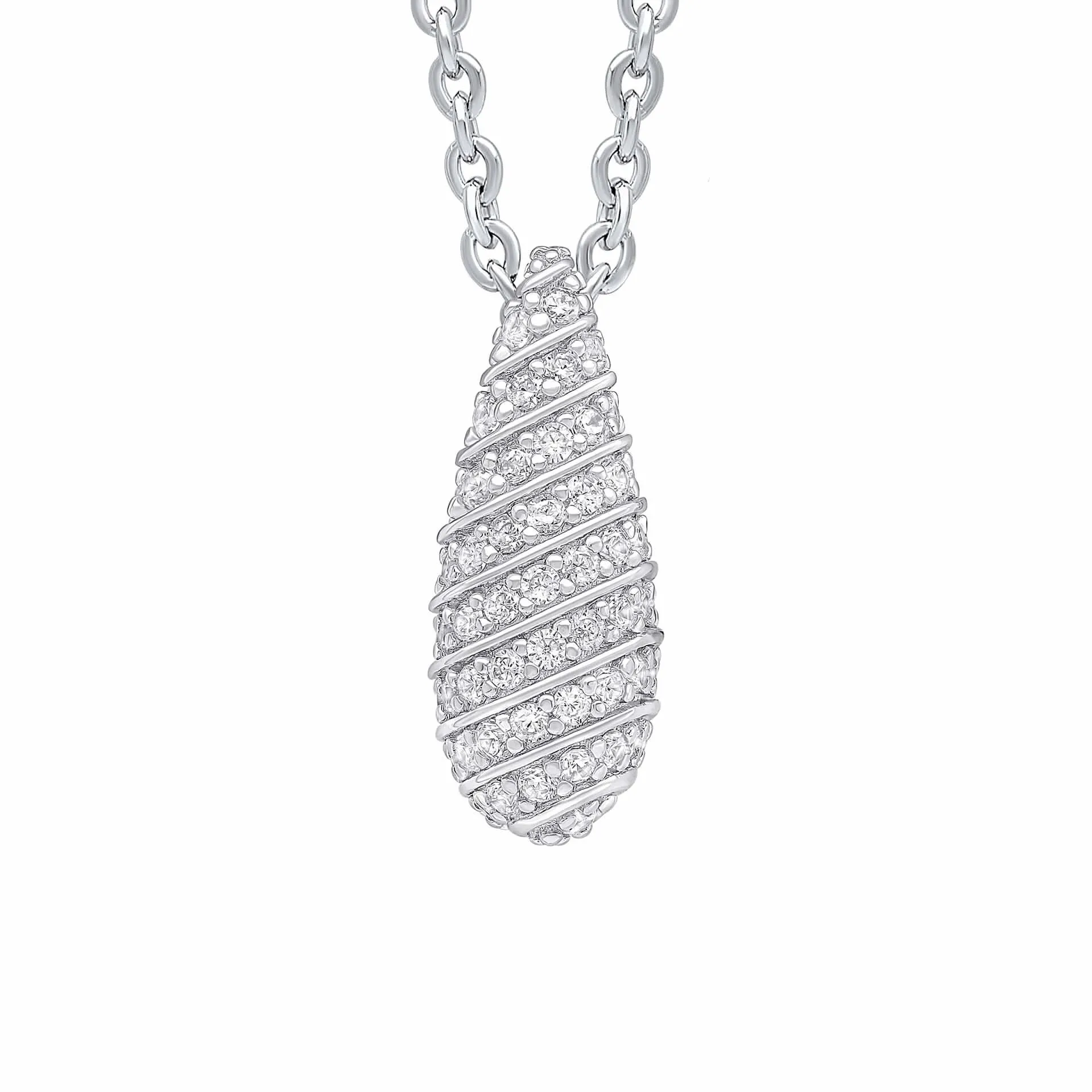 Beginnings Sterling Silver Cubic Zirconia White Pendant P5447C Beginnings Jewellery