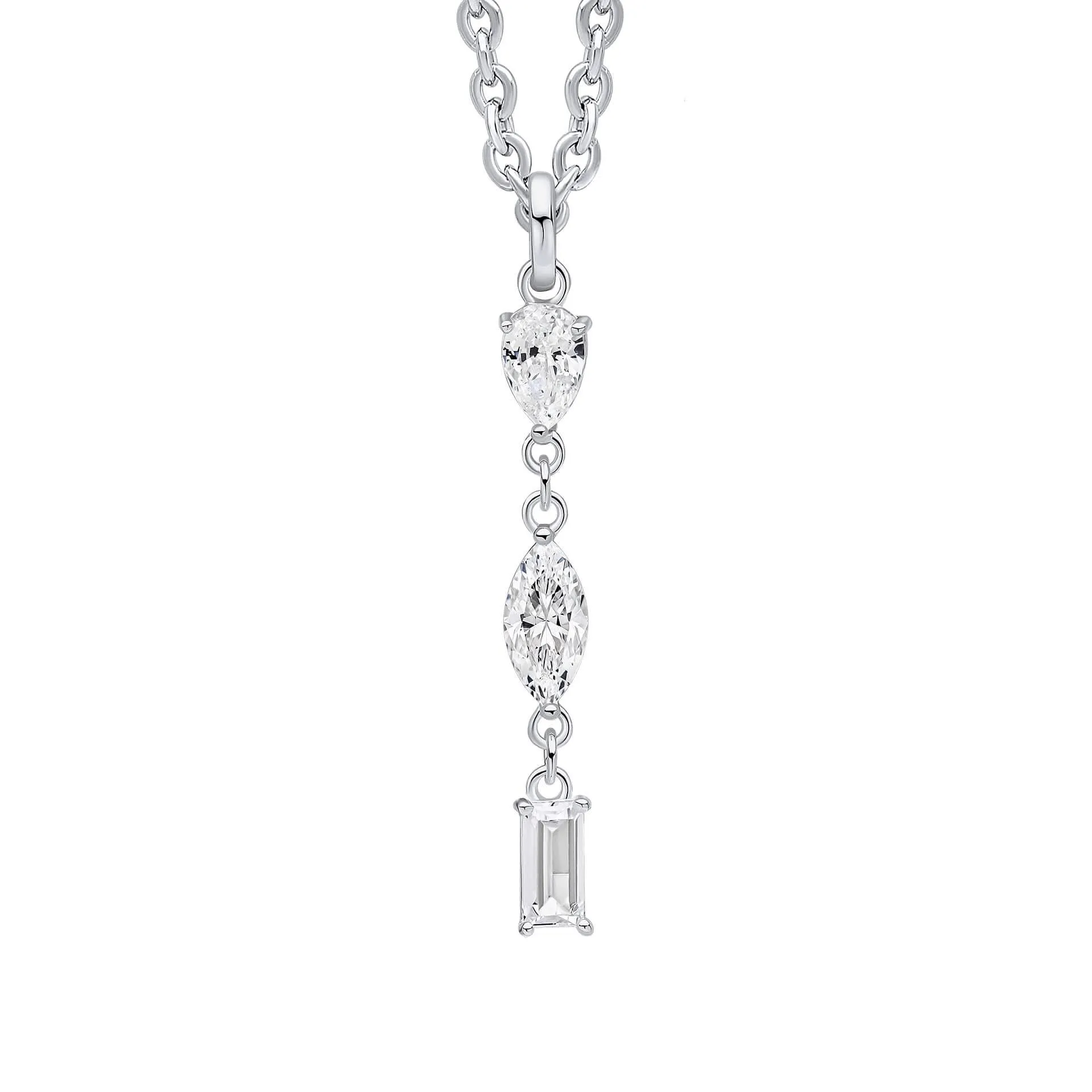 Beginnings Sterling Silver Cubic Zirconia White Pendant P5451C Beginnings Jewellery