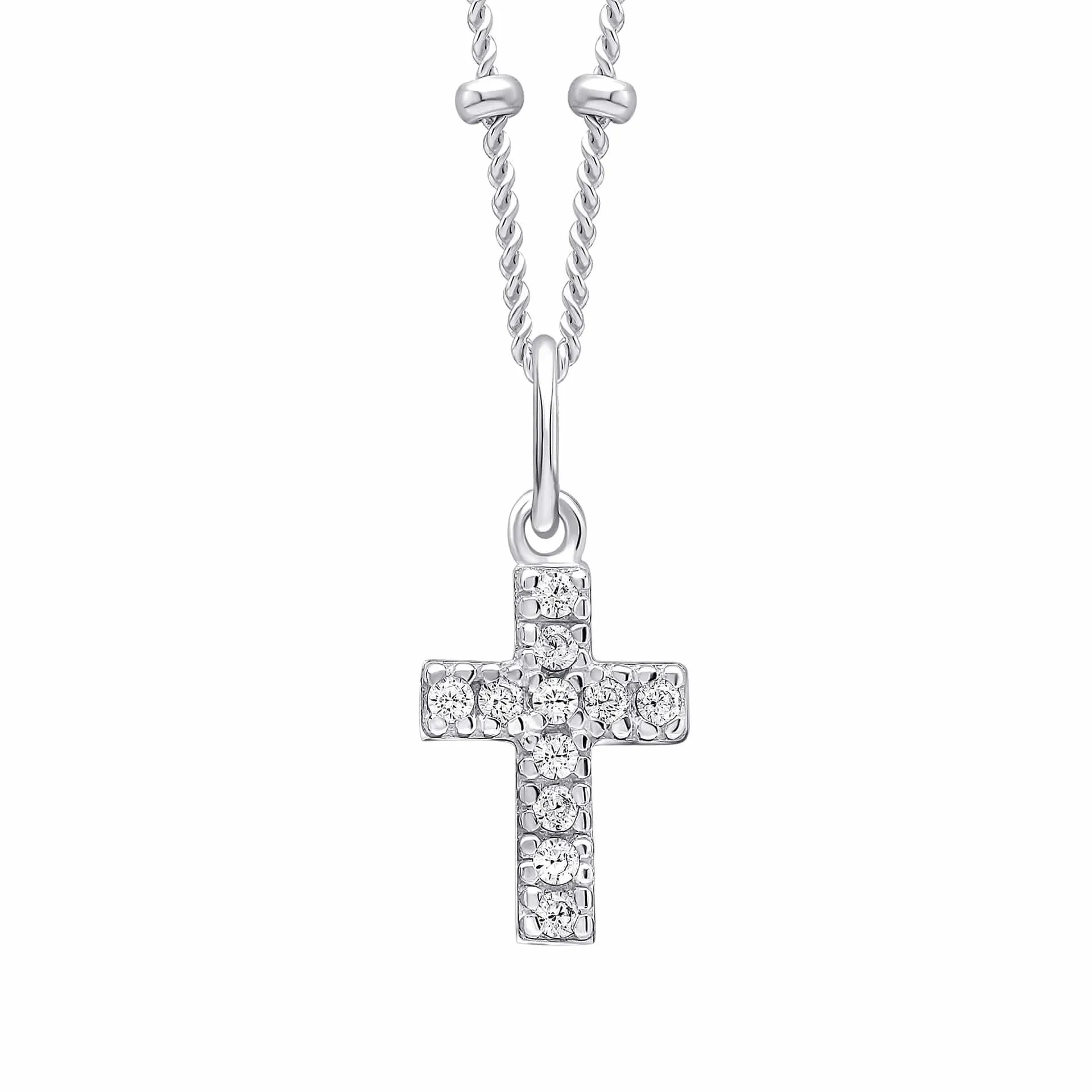 Beginnings Sterling Silver Cubic Zirconia White Pendant P5463C Beginnings Jewellery