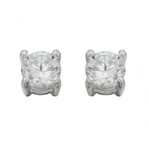 Beginnings Sterling Silver E457C Cz Med Round Stud Earrings Beginnings Jewellery
