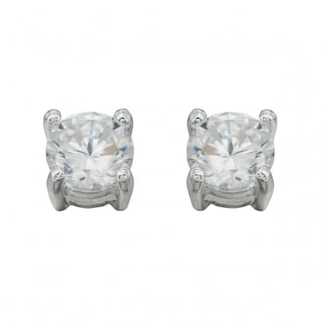 Beginnings Sterling Silver E457C Cz Med Round Stud Earrings Beginnings Jewellery