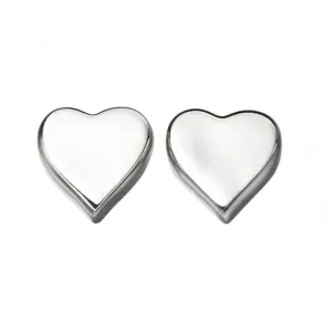 Beginnings Sterling Silver E4619 Heart Stud Earrings Beginnings Jewellery