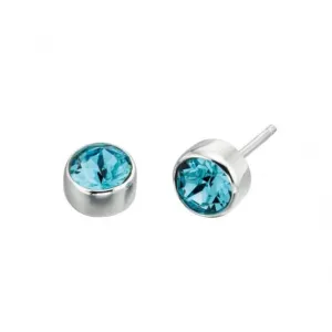 Beginnings Sterling Silver E4926A Aquamarine Swarovski Earrings Beginnings Jewellery
