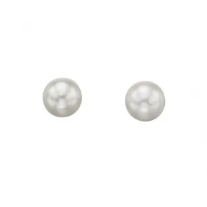Beginnings Sterling Silver E5014W White Shell Pearl Stud Earrings Beginnings Jewellery