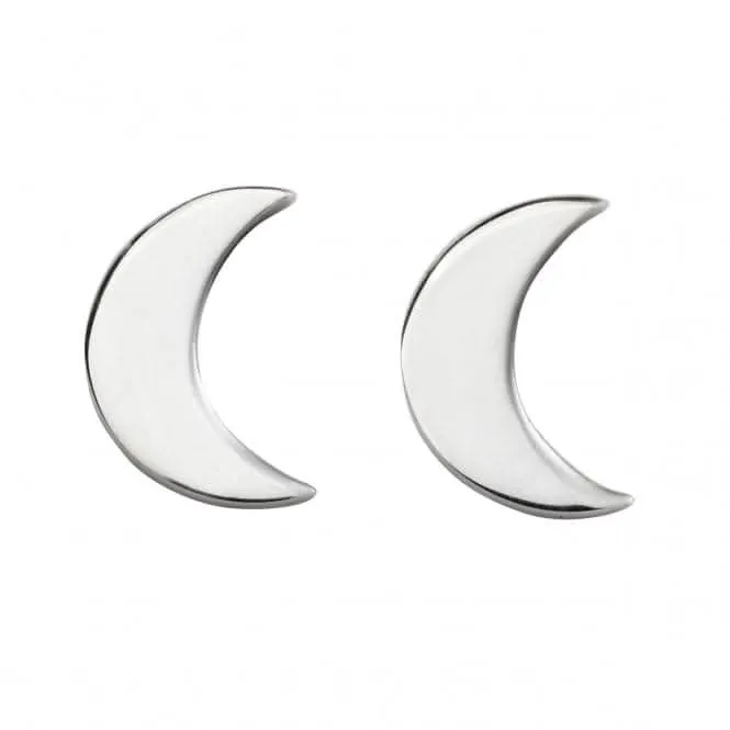 Beginnings Sterling Silver E5430 Moon Stud Earrings Beginnings Jewellery