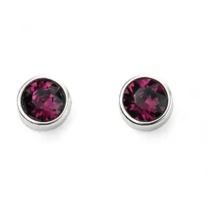 Beginnings Sterling Silver Feb Birth Stone Earrings E5560 Beginnings Jewellery