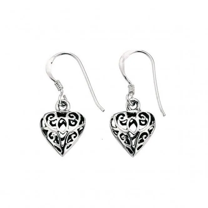 Beginnings Sterling Silver Filigree Heart Earrings E726 Beginnings Jewellery