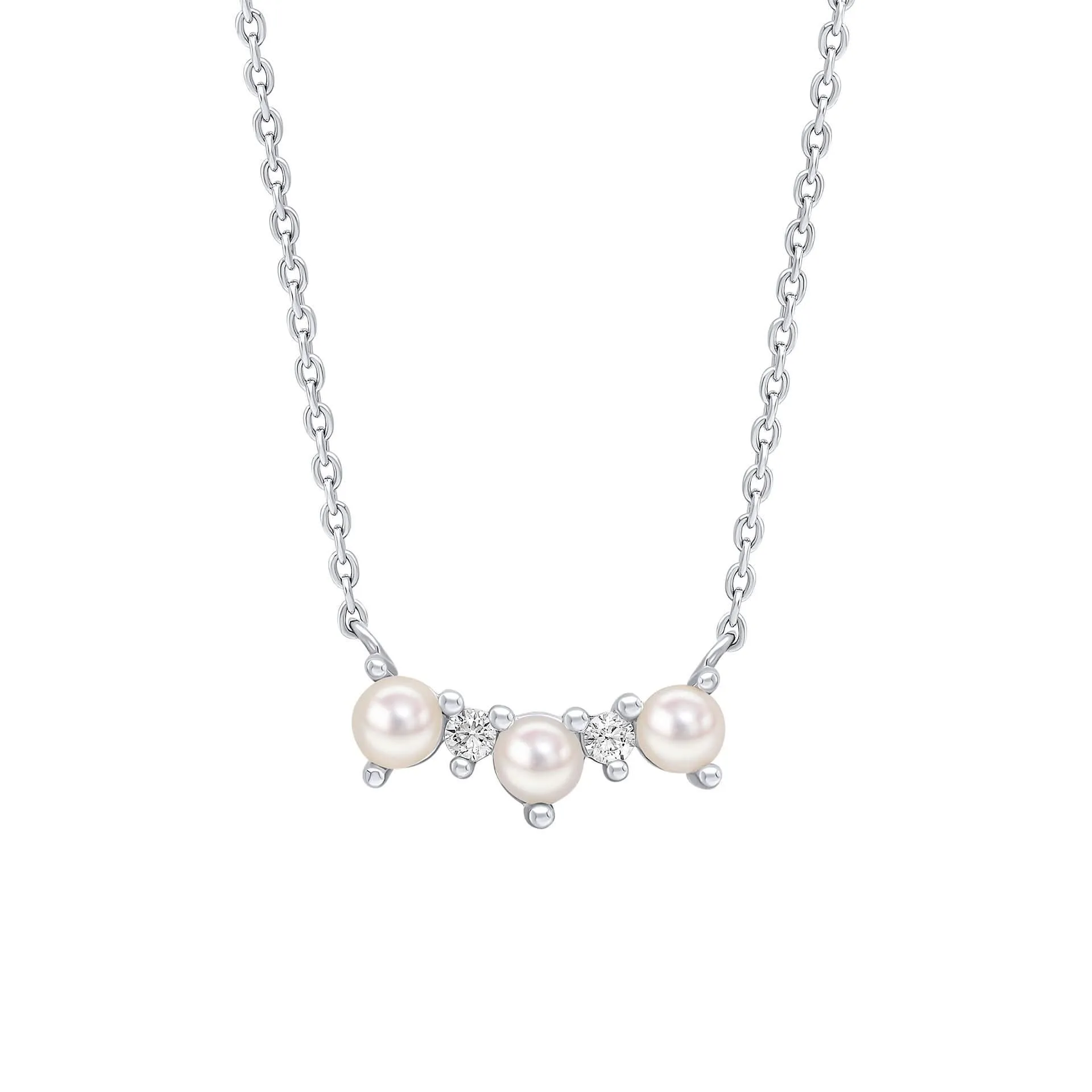 Beginnings Sterling Silver Freshwater Pearl Necklace N4616W Beginnings Jewellery