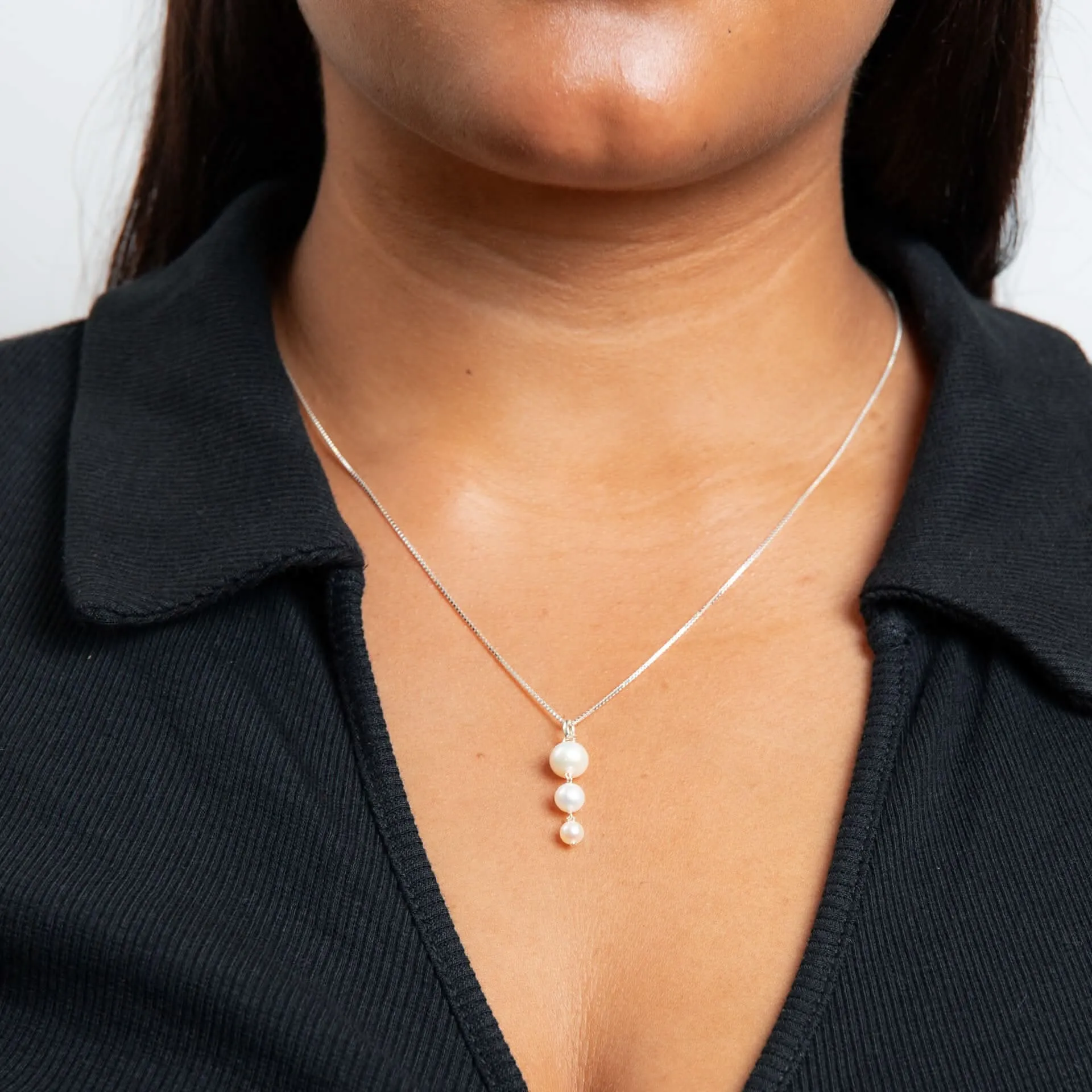 Beginnings Sterling Silver Freshwater Pearl White Pendant P5448W Beginnings Jewellery