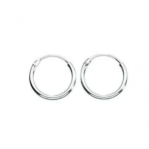 Beginnings Sterling Silver H041 Plain Hoop Earrings Beginnings Jewellery