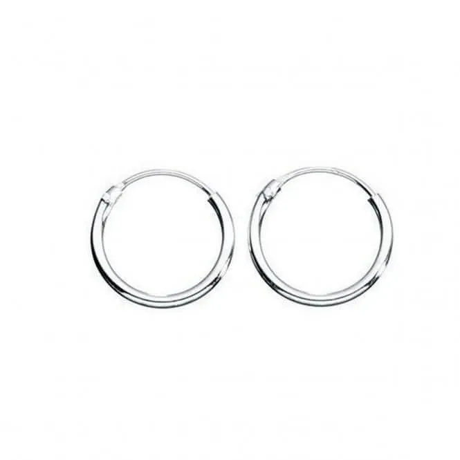 Beginnings Sterling Silver H041 Plain Hoop Earrings Beginnings Jewellery