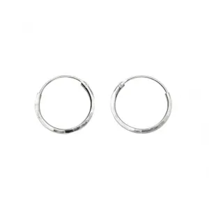 Beginnings Sterling Silver H241 Small Faceted Hoop Earrings Beginnings Jewellery