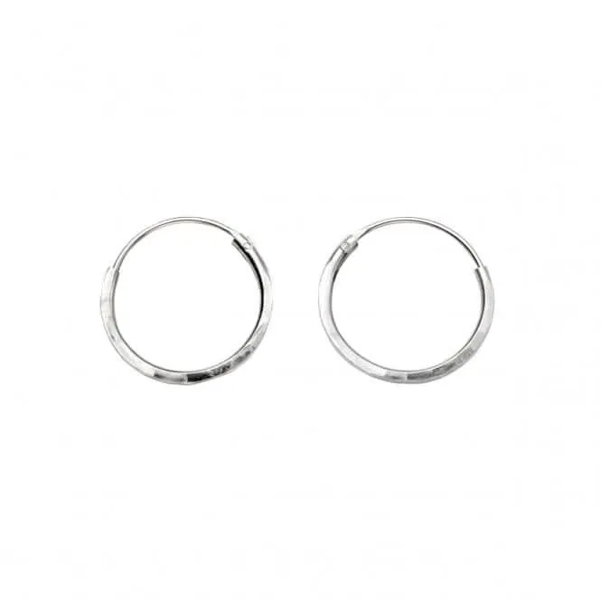 Beginnings Sterling Silver H241 Small Faceted Hoop Earrings Beginnings Jewellery