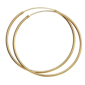 Beginnings Sterling Silver H243 Yellow Gold  Hoop Earrings Beginnings Jewellery