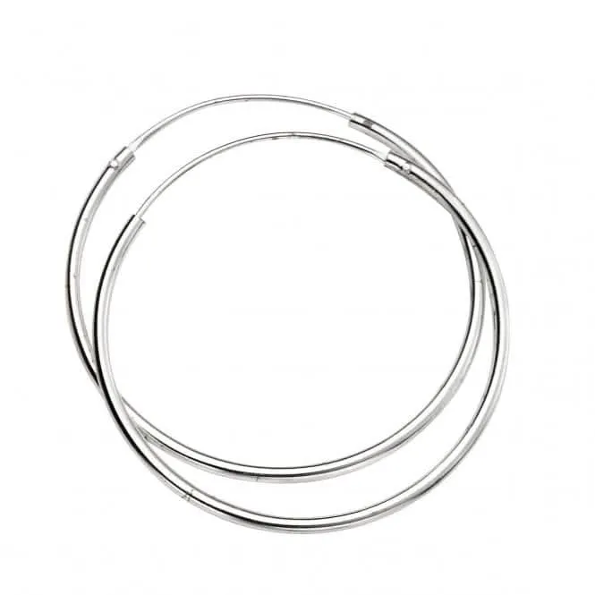 Beginnings Sterling Silver H244 30mm X 1.5mm Hoop Earrings Beginnings Jewellery