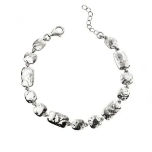 Beginnings Sterling Silver Hammered Multi Link Bracelet B5199 Beginnings Jewellery