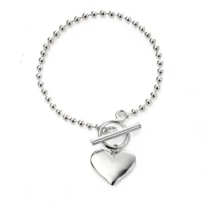 Beginnings Sterling Silver Heart Ball Chain Bracelet B5073 Beginnings Jewellery