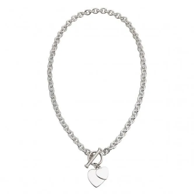 Beginnings Sterling Silver Heart Charm Toggle 41cm Necklaces N108 Beginnings Jewellery