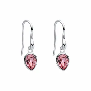 Beginnings Sterling Silver Light Rose Crystal Rose Earrings E6490P Beginnings Jewellery