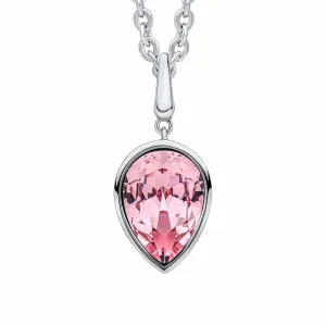 Beginnings Sterling Silver Light Rose Crystal Rose Pendant P5460P Beginnings Jewellery