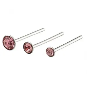 Beginnings Sterling Silver Light Rose Nose Nose Stud T153P Beginnings Jewellery