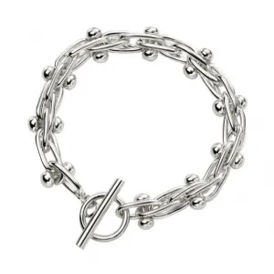 Beginnings Sterling Silver Mexican Style Ball And Bar Bracelet B5195 Beginnings Jewellery