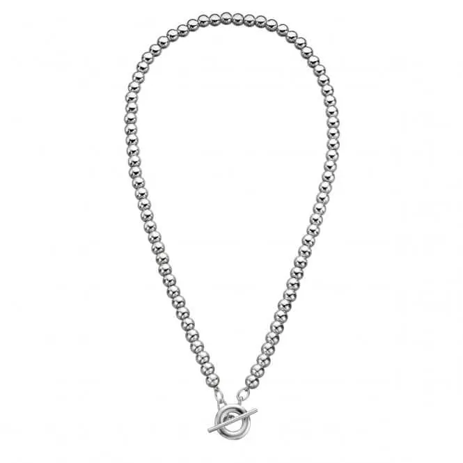 Beginnings Sterling Silver N3311 Multi Bead T Bar 46cm Necklace Beginnings Jewellery