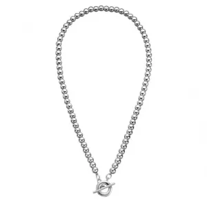 Beginnings Sterling Silver N3311 Multi Bead T Bar 46cm Necklace Beginnings Jewellery