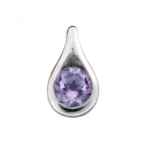 Beginnings Sterling Silver P146M Amethyst Teardrop Pendant Beginnings Jewellery
