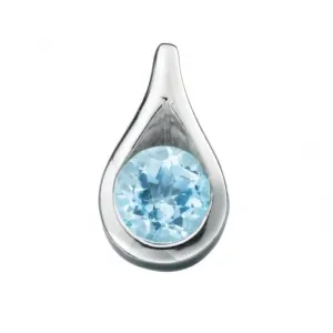 Beginnings Sterling Silver P146T Blue Topaz Teardrop Pendant Beginnings Jewellery