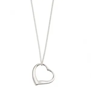 Beginnings Sterling Silver P354 Slip On Heart   46cm Chain Beginnings Jewellery