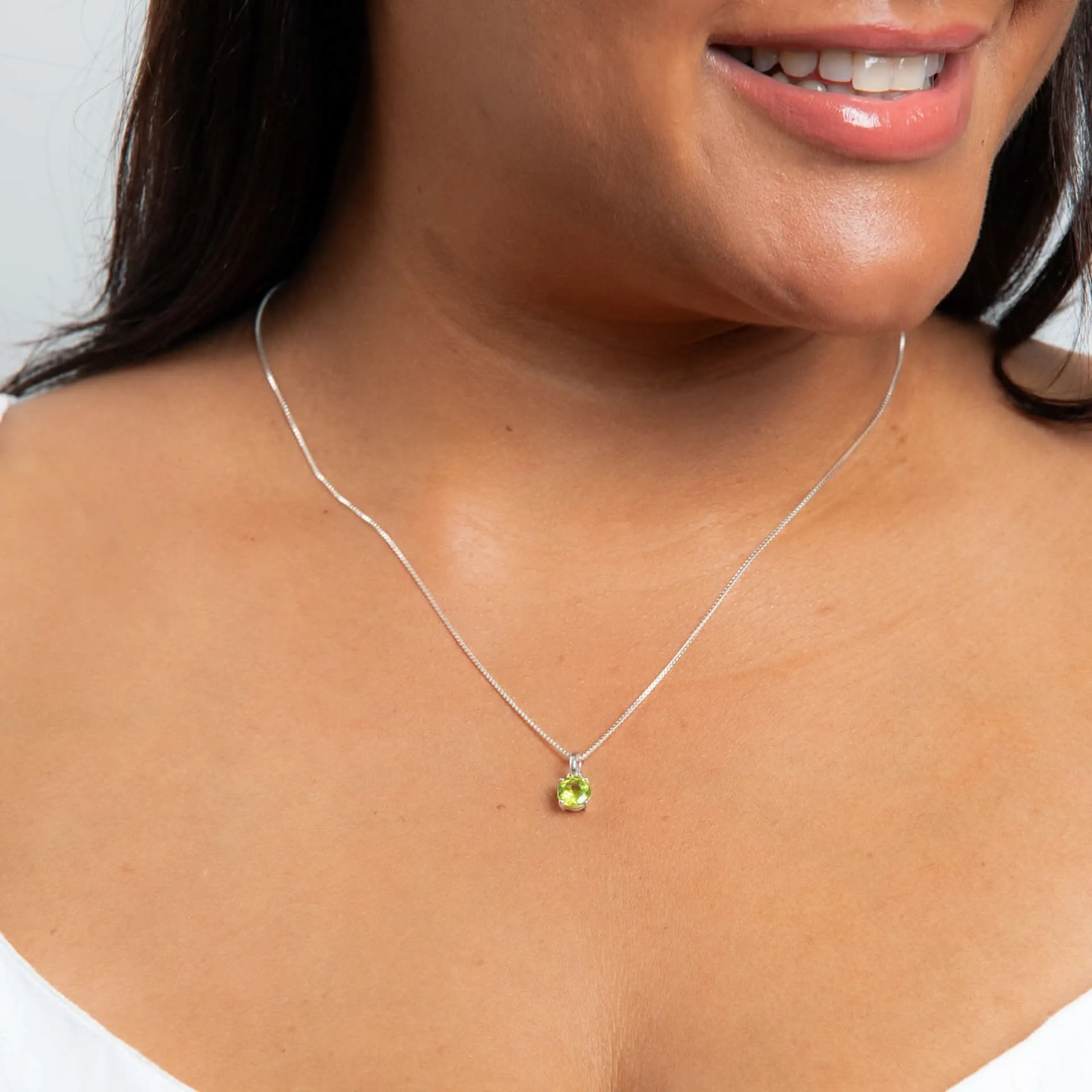 Beginnings Sterling Silver Peridot Green Pendant P5456G Beginnings Jewellery