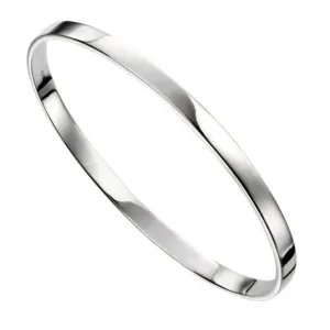 Beginnings Sterling Silver Plain Engravable Oval Bangle B5067 Beginnings Jewellery
