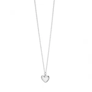 Beginnings Sterling Silver Small Solid Puffed Heart Necklaces N3761 Beginnings Jewellery