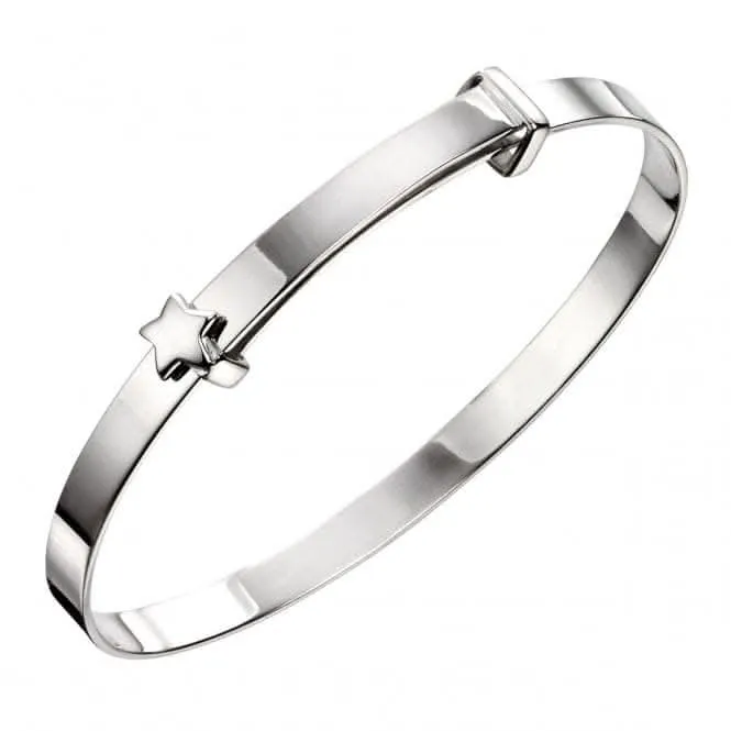 Beginnings Sterling Silver Star Baby Bangle B5081 Beginnings Jewellery