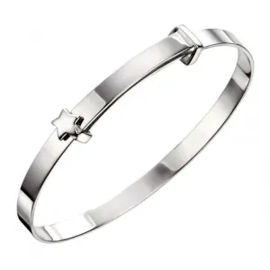 Beginnings Sterling Silver Star Baby Bangle B5081 Beginnings Jewellery