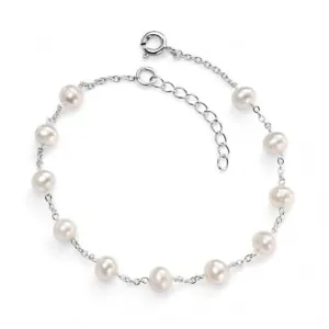 Beginnings Sterling Silver White 19 3cm Bracelet B4299W Beginnings Jewellery