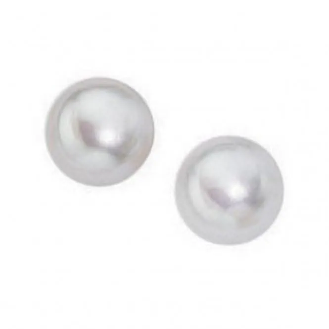 Beginnings Sterling Silver White Freshwater 6.57mm Stud Earrings E3065W Beginnings Jewellery