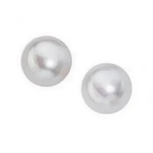 Beginnings Sterling Silver White Freshwater 6.57mm Stud Earrings E3065W Beginnings Jewellery