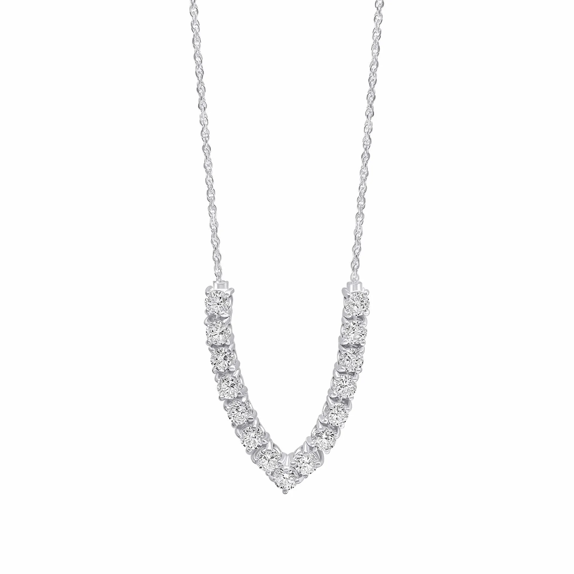 Beginnings Sterling Silver Zirconia Freshwater Pearl White Necklace N4615C Beginnings Jewellery