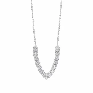 Beginnings Sterling Silver Zirconia Freshwater Pearl White Necklace N4615C Beginnings Jewellery