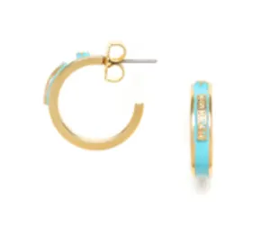 Blue Scarab Jewellery KARMA Small Turquoise Creole Hoop Earring