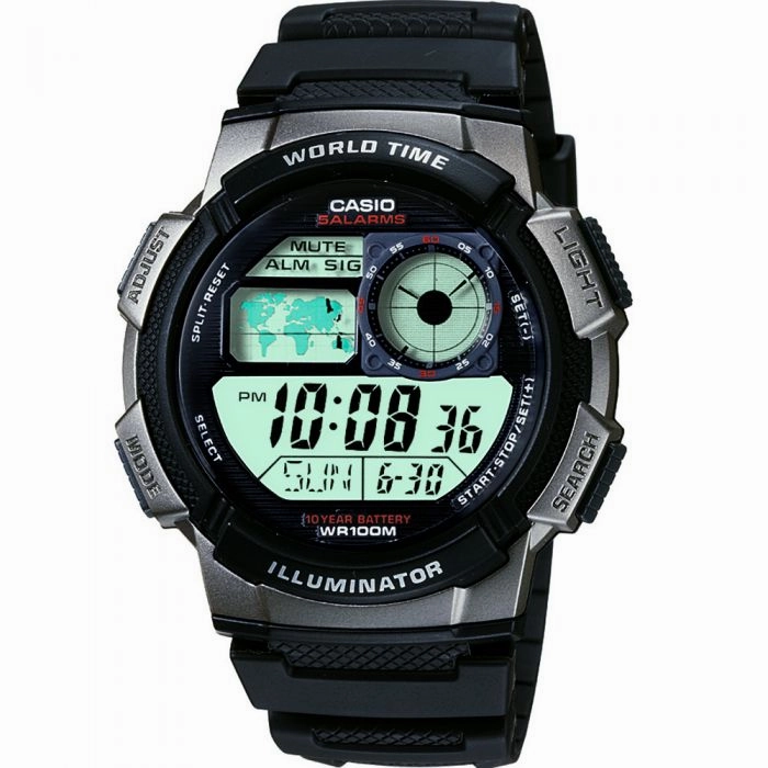 Casio Watches Casio AE1000W-1B World Time Watch