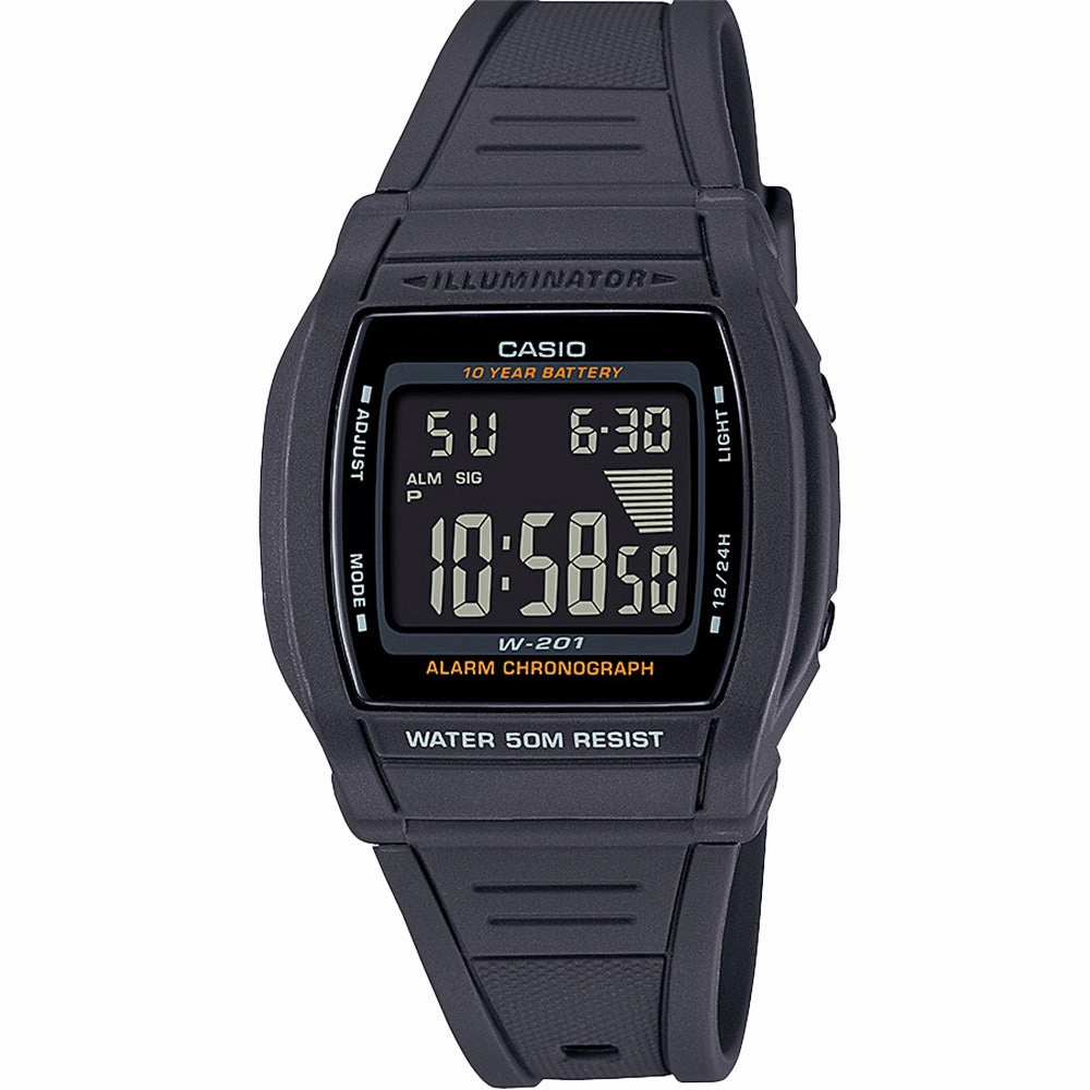 Casio Watches Casio W201-1 LCD Digital Watch
