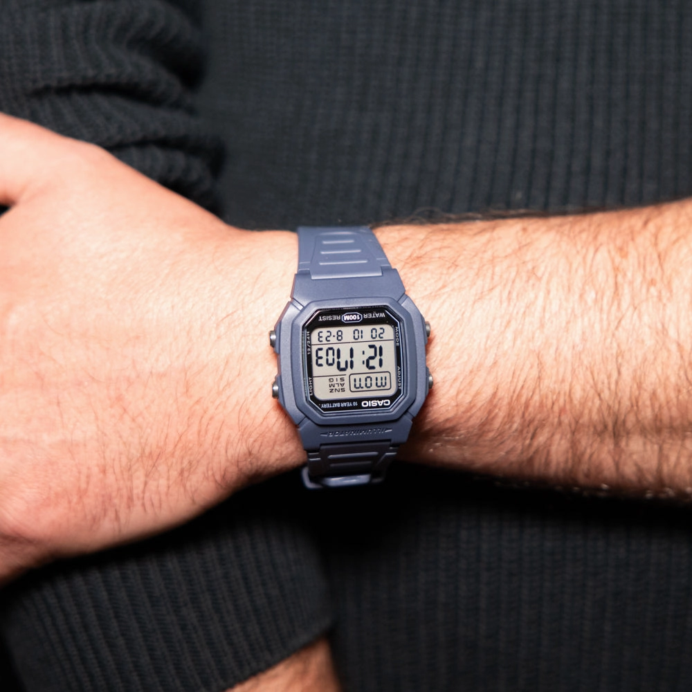 Casio Watches Casio W800H-2A Utility Blue Digital Watch