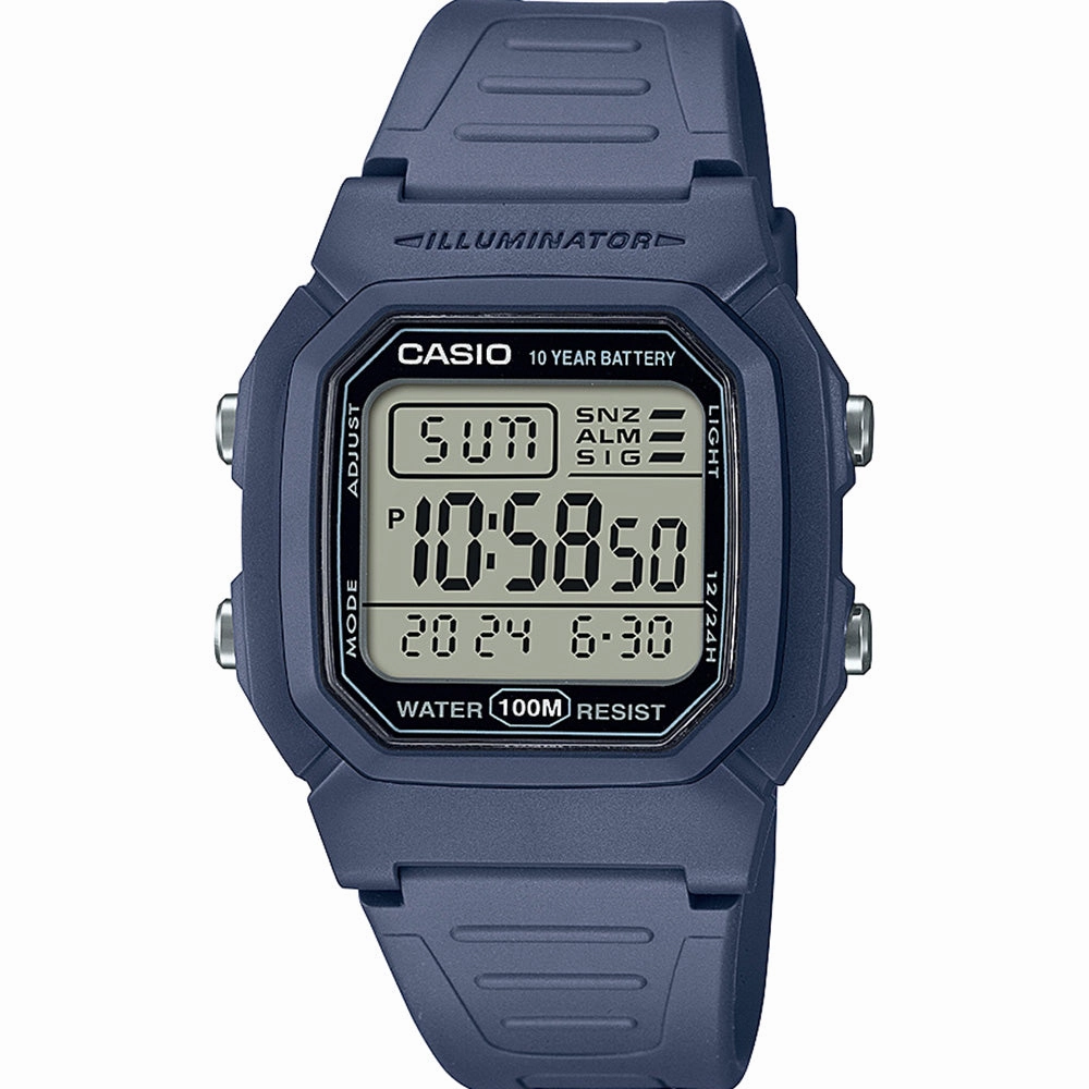 Casio Watches Casio W800H-2A Utility Blue Digital Watch