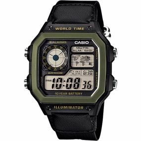 Casio Watches Casio Youth Series AE1200WHB-1B World Time