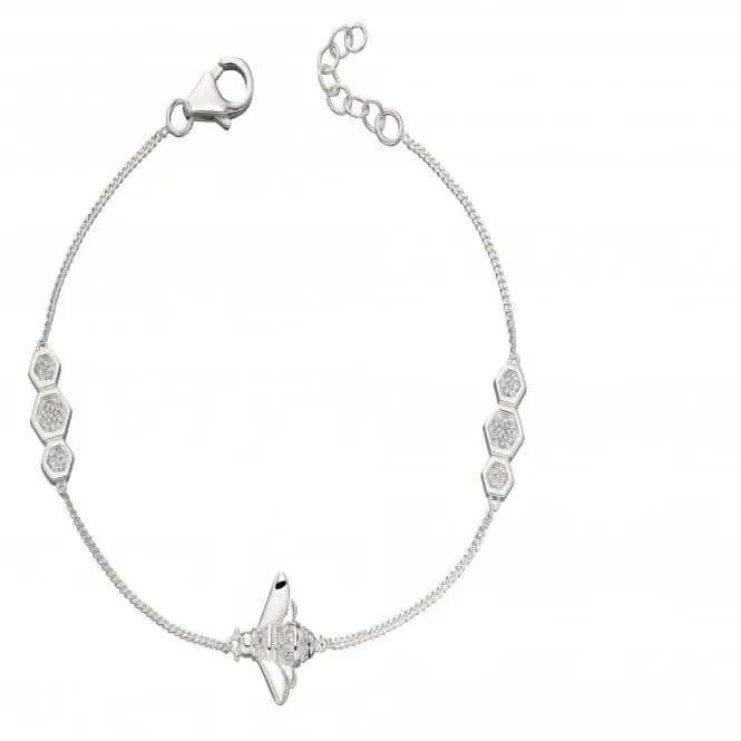 Detailed Zirconia Pave Bee Bracelet B5227C Beginnings Jewellery