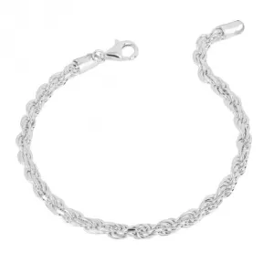 Diamoind Cut Rope Chain 22cm Bracelet B5396 Beginnings Jewellery